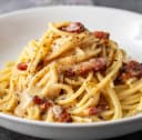 Spaghetti carbonara, a dish from a restaurant order